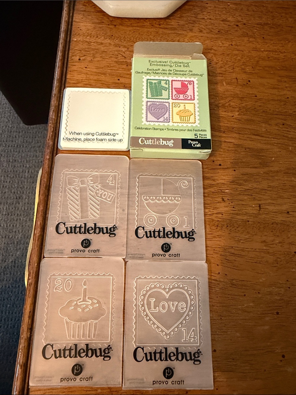 Cuttlebug embossing Die Cut Set Provo craft celebration stamps exclusive 5 piece